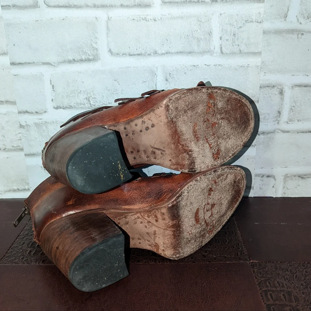 Freebird Quinn Brown Sandals by Steven Size 6
